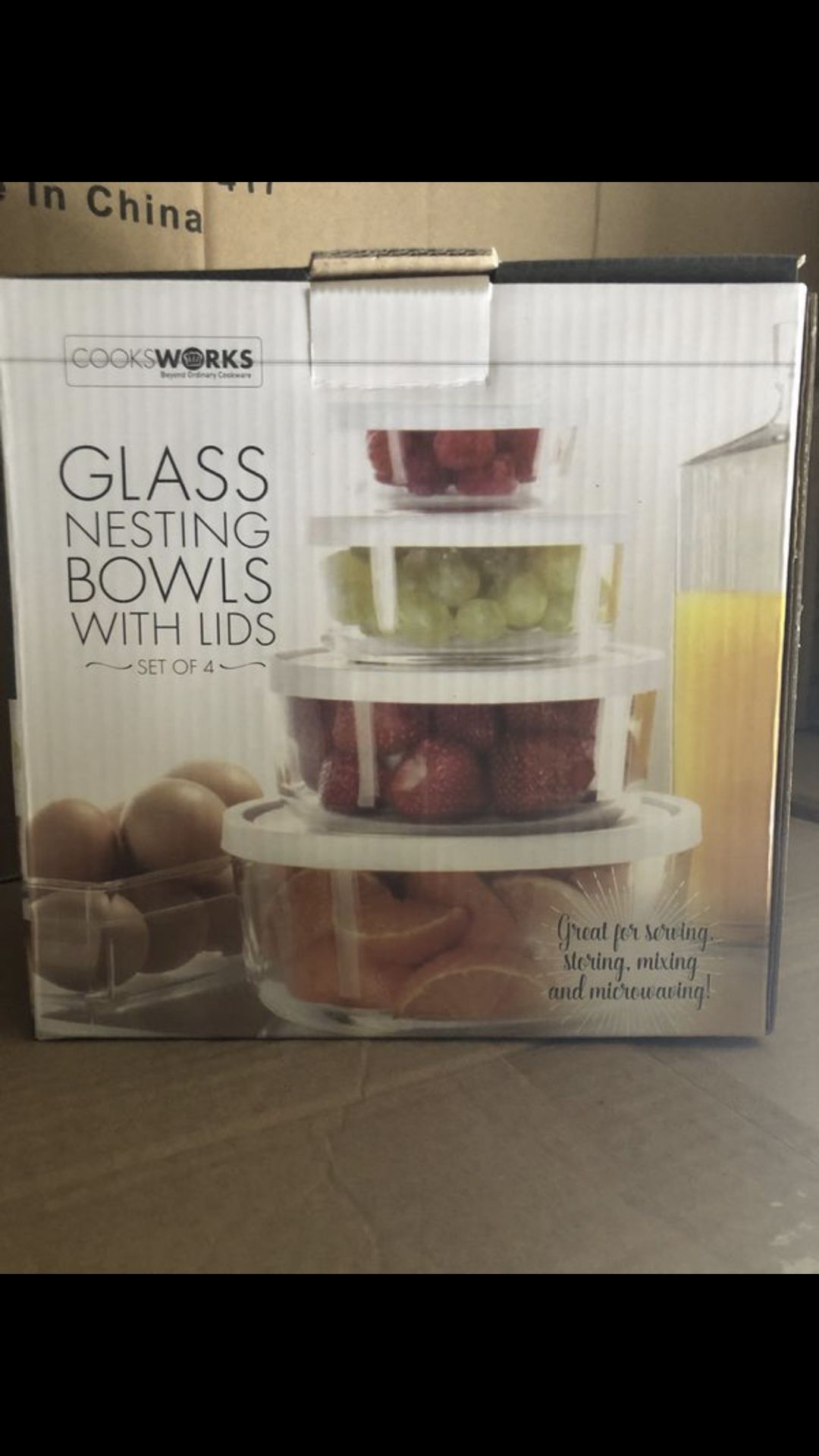 Glass food storage containers 4pc