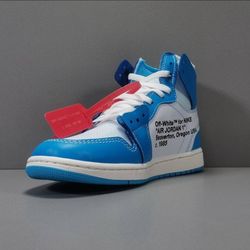 Jordan 1 Retro High Off-White University Blue Extended Size 