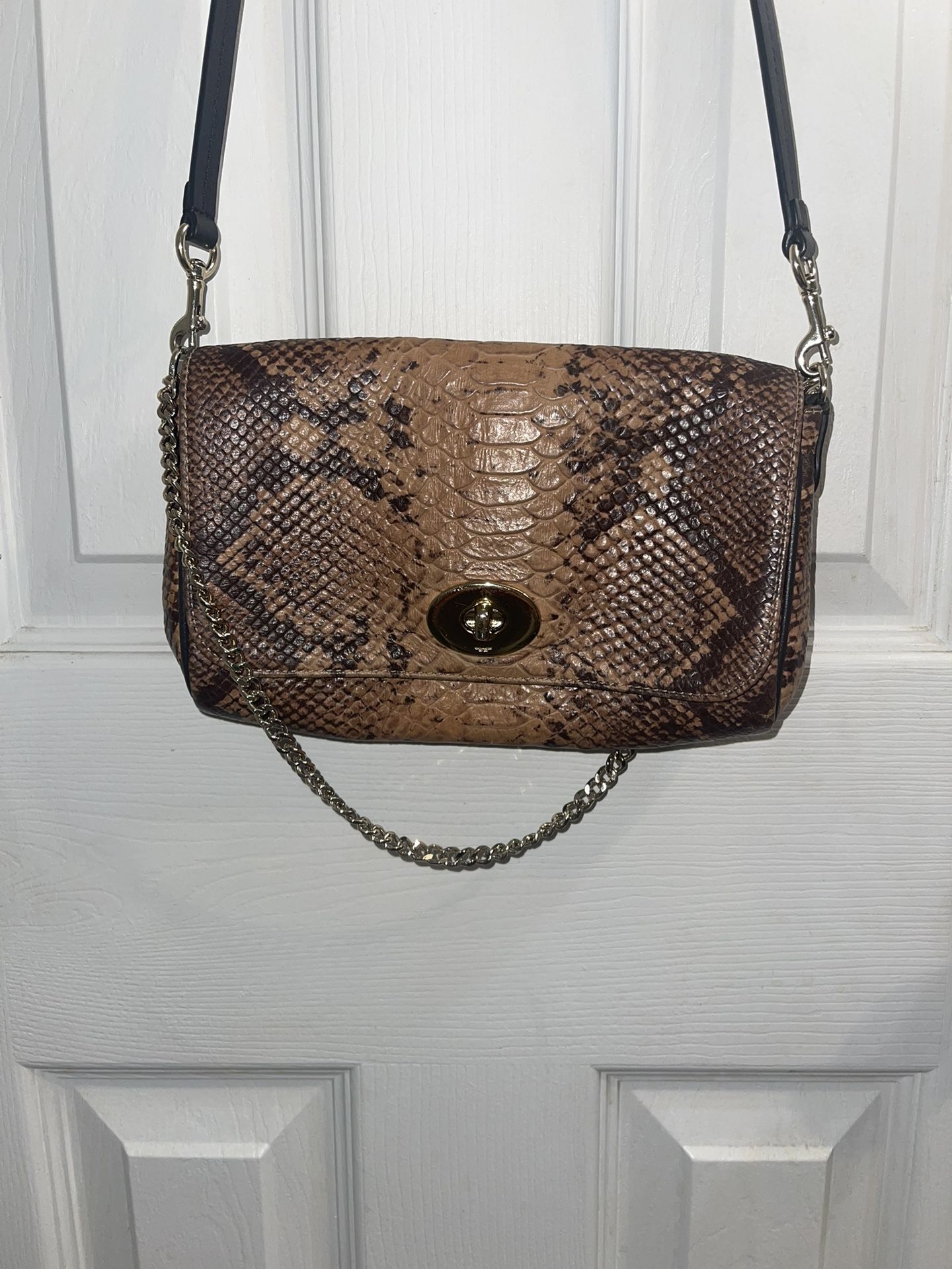 Authentic Coach Snakeskin Mini Crossbody 