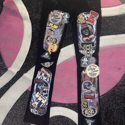 Mens stacked embroidery skinny jeans size 36🔥👖