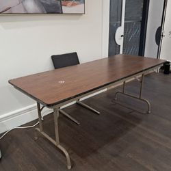Two Large Foldable Tables. 6ft Length 