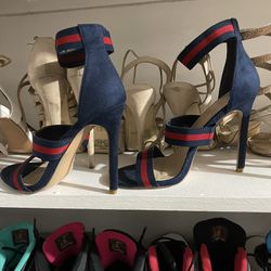 Blue And Red Heels