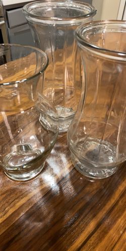 Flower vases 3 for $10