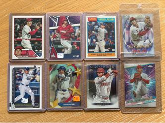 Shohei Ohtani Topps Lot of 8 Trading Cards Los Angeles Dodgers & Angels