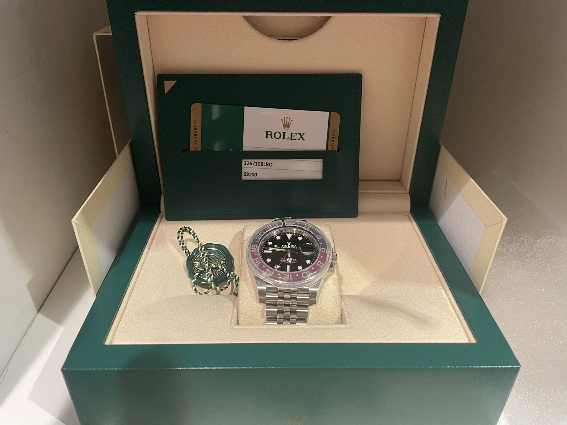 Rolex GMT 2 PEPSI Jubilee Box And Papers