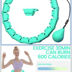 Weighted Hula Infinity Fitness Hoop for Adult Weight Loss, 2 in 1 Smart Fitness Workout Hula Circle Hoops with 24 Detachable Knots, Exercise Fit Hoop 