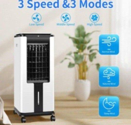 Air Cooler,Evaporative Air Cooler, 30IN Tower Fan, Built-in Ionizer,12H Timer,40°Oscillation,3 Modes&Speeds,LED Display, Remote Control with Ice Boxes