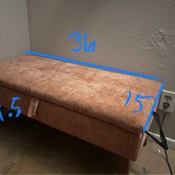 Pink Bench With Storage