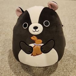 Original Squishmallows 8" Skyler The Skunk Holding Chocolate Bunny 
