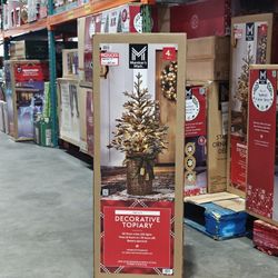 4ft Pre-Lit Decorative Christmas Topiary