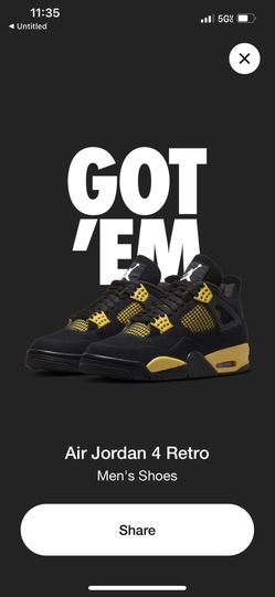 Jordan 4 Thunder