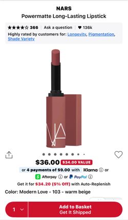 NARS Modern Love Matte Lipstick