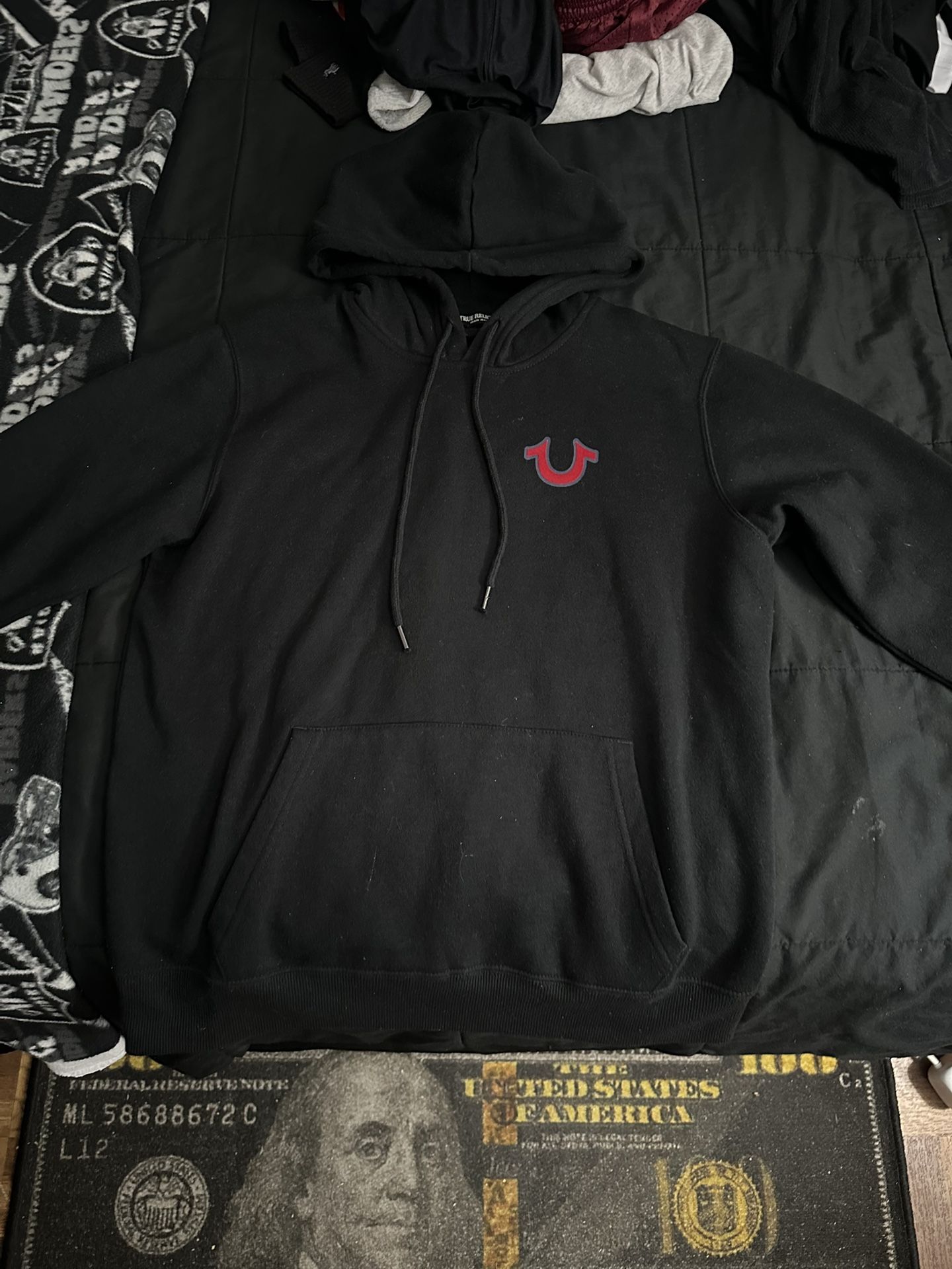 Black And Red True Religion Hoodie
