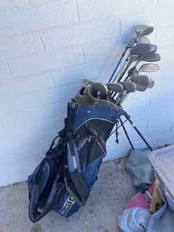 Golf bag and clubs
