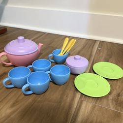Kids Green Toys Tea Set Pretend Play Toy