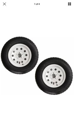 ST trailer tire 205x75R-15 8 ply tires with rim 5 on 5 for Carson and big tec