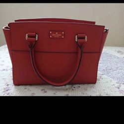 Kate Spade Red Tote Purse Women