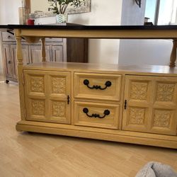 Buffet Table With Collapsing Sides