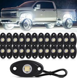 RENMAII-LIGHT 24 Pod White LED Rock Lights