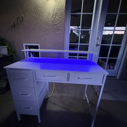 Led Desk And Book Shelf 