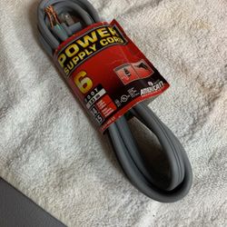 NEW American Insulated Wire Corp Heavy Duty 6 Foot Power Supply Cord