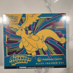 Pokemon Ascended Heroes Pokemon Center Exclusive Elite Trainer Box ASC PKC ETB - NEW SEALED