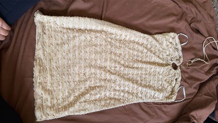 SHEIN brown ruffle dress