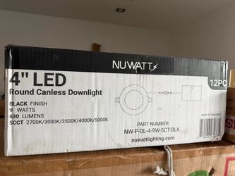 4" LED Round Canless Downlight 12-pcs