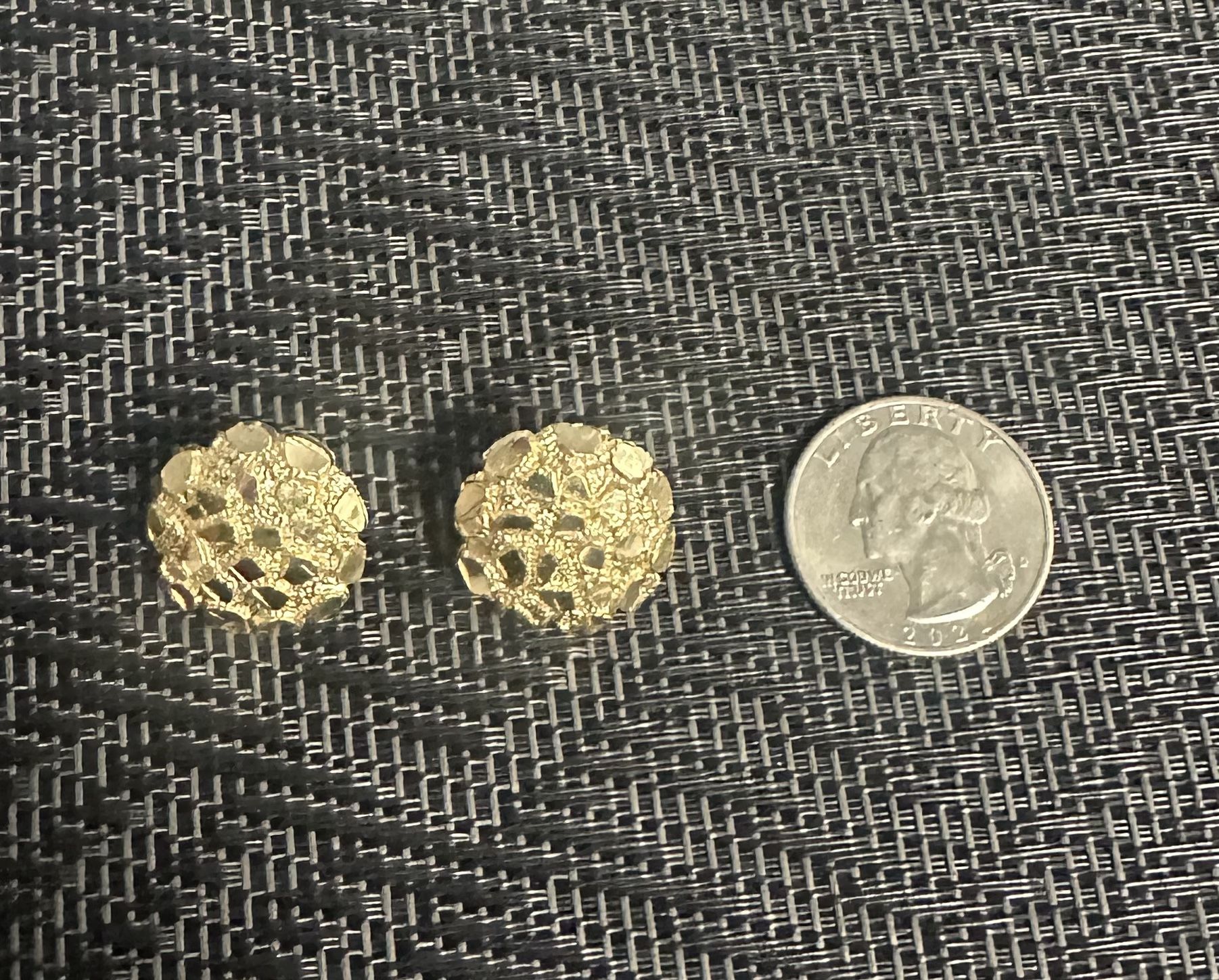 14kt Nugget Earrings 