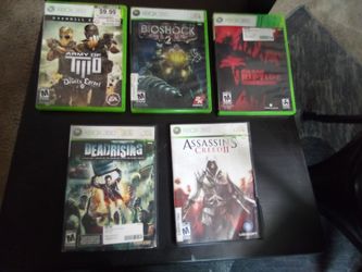 5.... Xbox games......$15.00 dollars cash only... thank you