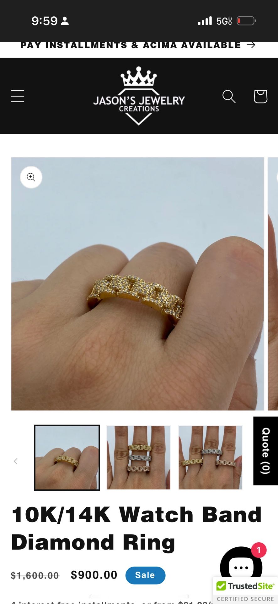 10k Gold Men’s Ring