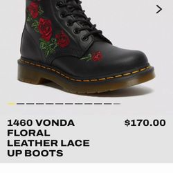 Dr. Martens - 1460 Vonda Floral Leather Lace Up Boot - Size 9 WMNS