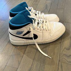 Jordan 1 Mid Laser Blue Mens Size 13
