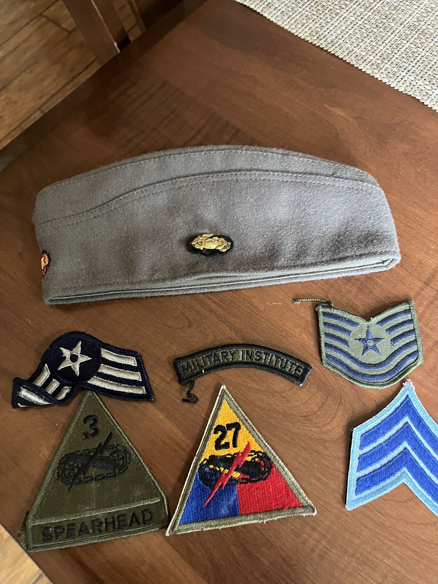 Military Hat And Patches