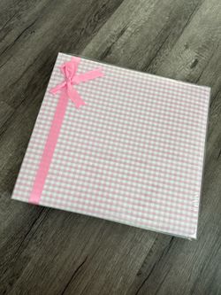 Pink Checkered Scrapbook with Pink Bow