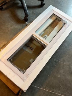 Heavy Duty Vinyl Basement Window with Double Pane Insulated Tempered Glass and Fiberglass Screen, Sliding Windows (White)