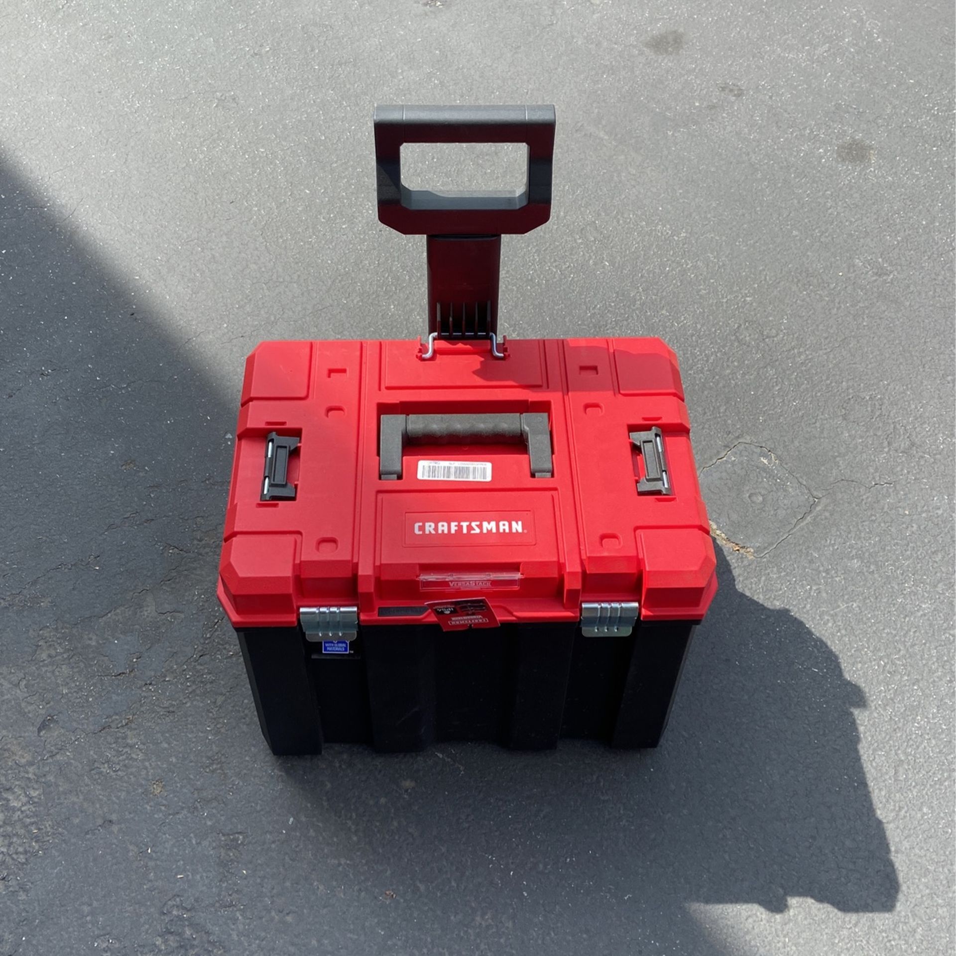 CRAFTSMAN VERSASTACK System 20-in Red Plastic Wheels Lockable Tool Box