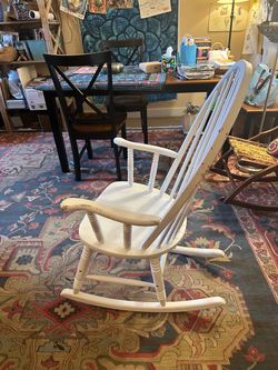White rocking chair