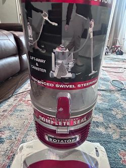 Good suction, SHARK Rotator  vacuum, Lift-Away canister, swivel steering & Anti-Allergen Complete Seal.