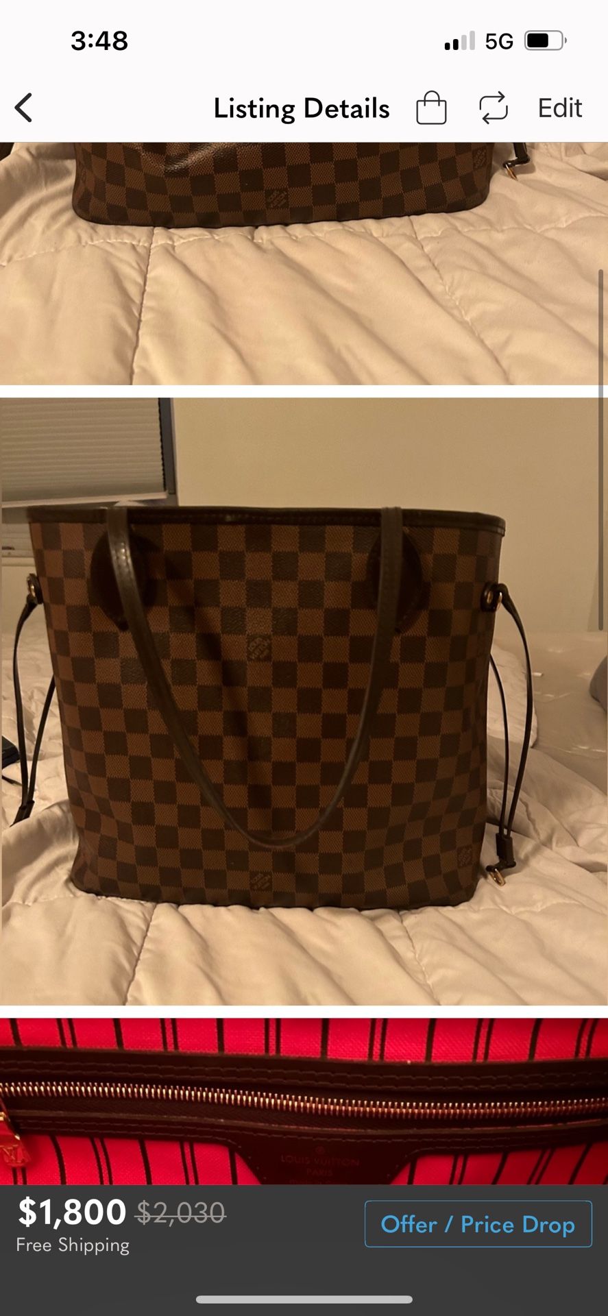 Never mindful Louis Bag