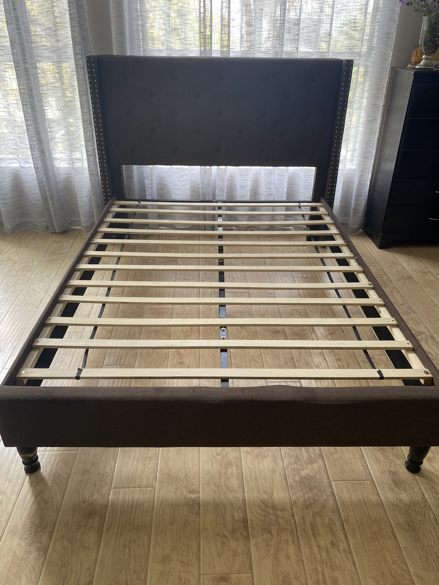 Queen Brown Bed Frame 