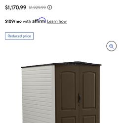 Rubbermaid 5'x6' Outdoor Gardening & Tools Vertical Storage Shed and Accessories