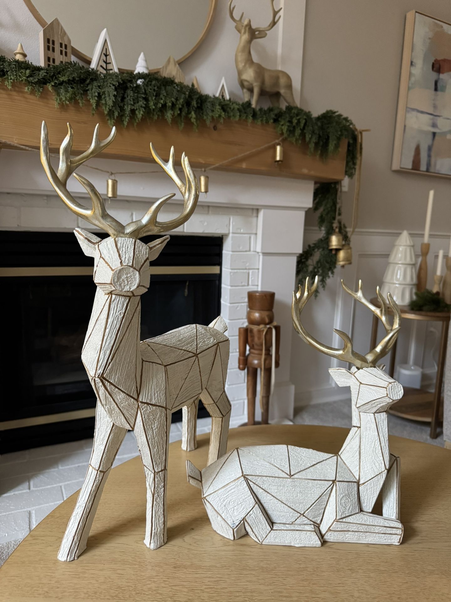NEW Wood Deer Set, Christmas Decoration