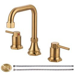 3 Hole 8 in. Widespread Double Handle Bathroom Faucet 