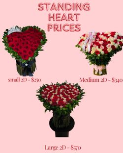 Valentines Day/ Arrangements / Roses/ Heart Arrangment