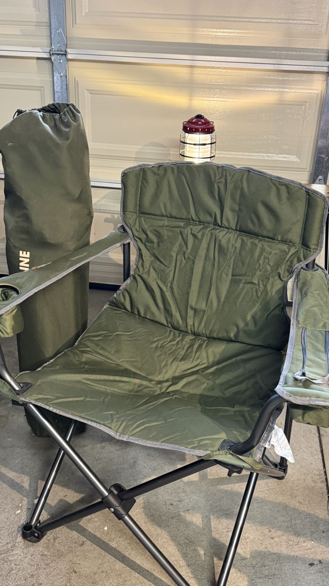 2pcs ULine Folding Camping Chair Green