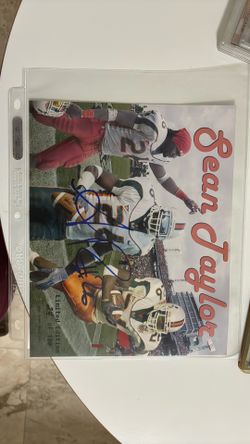 RARE Sean Taylor Autographed photo /100