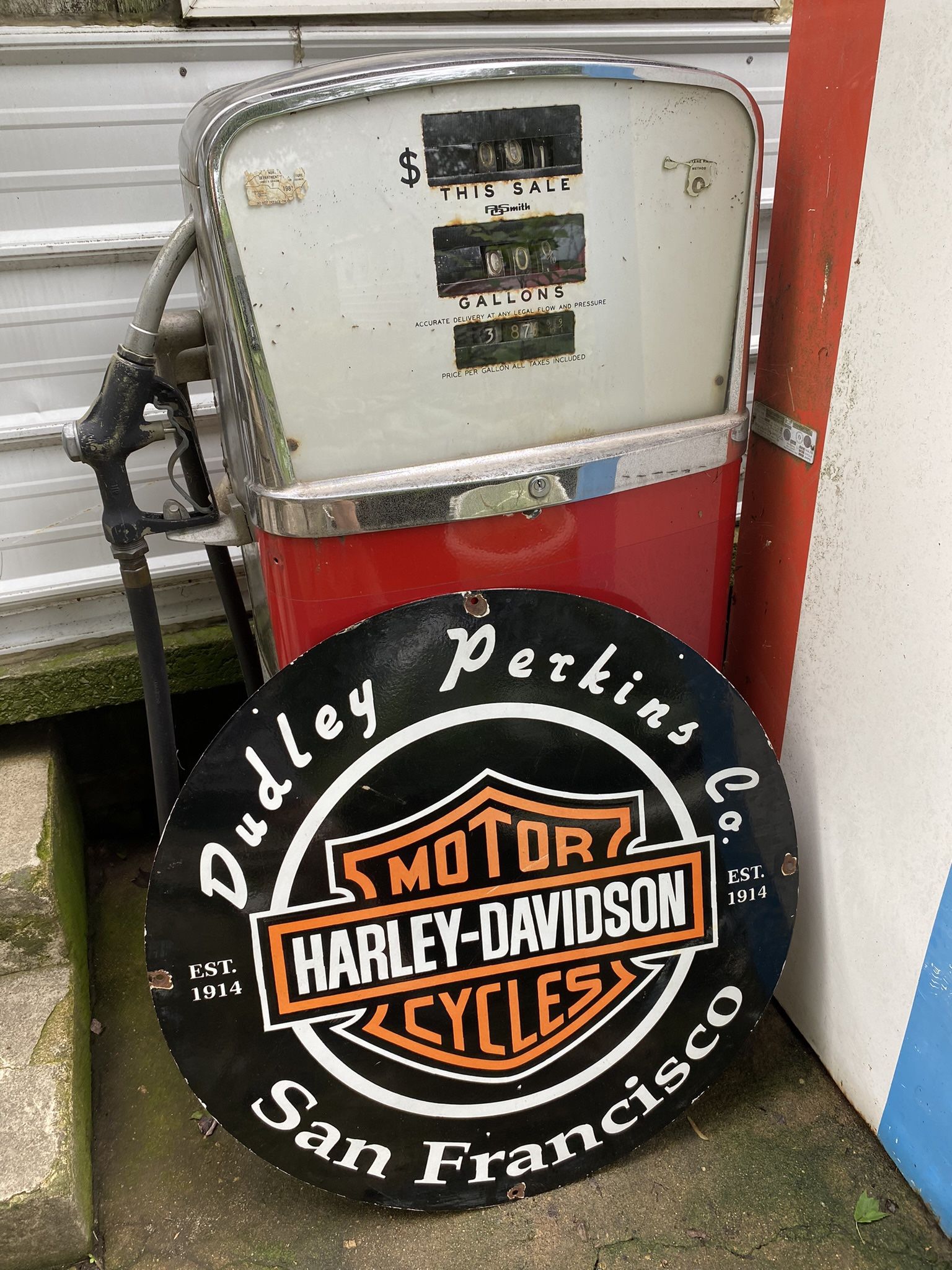 Harley Davidson Porcelain Sign 30”