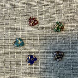 Five Heart Pendants