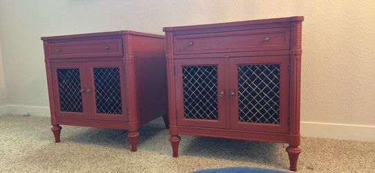 Vintage side tables or nightstands